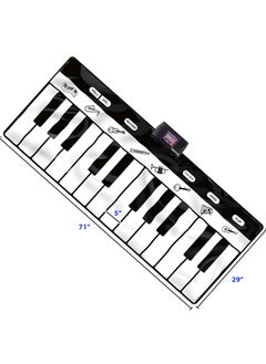 Zippy Mat Jumbo Touch Keyboard Mat Piano Mat Dance Floor Playmat Carpet for Kids Toddlers Nursery - 24 Keys / 8 Instruments  - Image 3