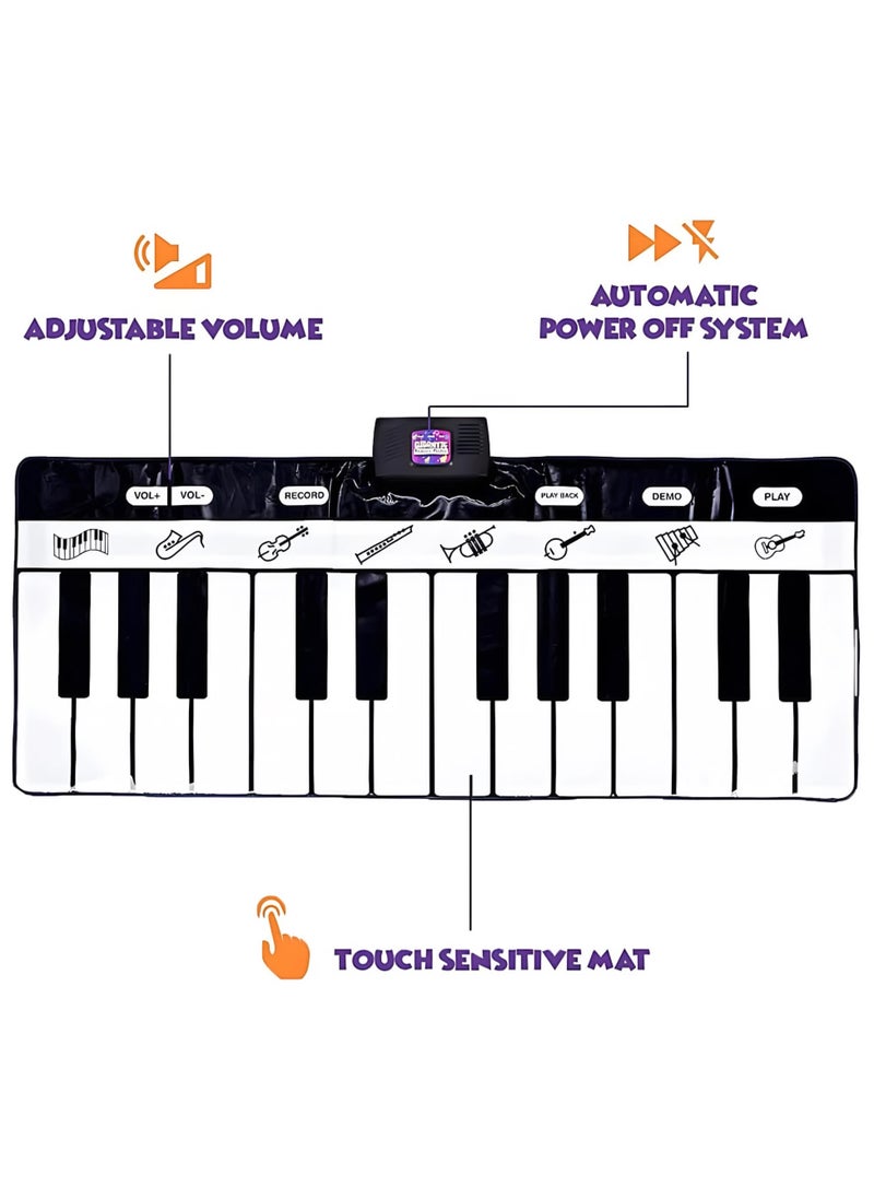 Jumbo Touch Keyboard Mat Piano Mat Dance Floor Playmat Carpet for Kids Toddlers Nursery - 24 Keys / 8 Instruments - pzsku/Z5615B4B956953961A44BZ/45/_/1731613509/52531f75-e4a0-49b0-8480-ed6750d027f1