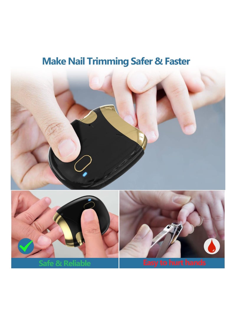 KASTWAVE مقص أظافر كهربائي، مقصات أظافر للأطفال آمنة ومحترفة، 2 في 1 قص وطحن متكامل لمقص أظافر كهربائي للأطفال، ملف أظافر كهربائي مناسب للأطفال، الكبار، كبار السن - Image 3