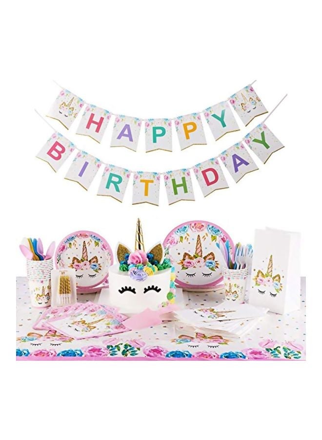 NIBEMINENT 110-Piece Unicorn Party Supplies Kit - Image 1