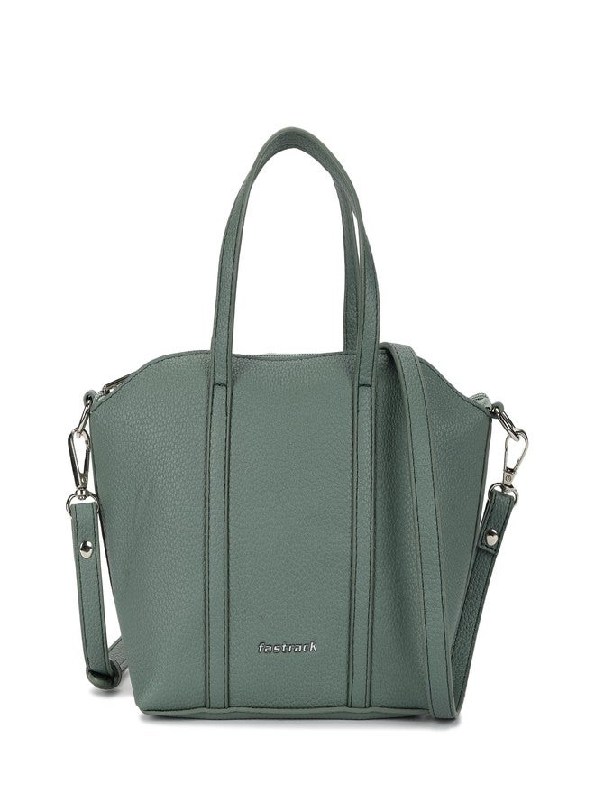 Fastrack Smooth Talker Sling Bag for Women | Detachable Sling Belt, Handle Carry Option, Pebbled Faux Leather, Top Zip Closure & Inner Access Pockets | Versatile & Stylish Compact Bag - Image 1