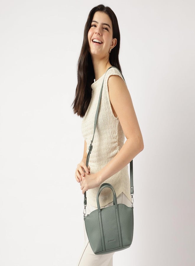 Fastrack Smooth Talker Sling Bag for Women | Detachable Sling Belt, Handle Carry Option, Pebbled Faux Leather, Top Zip Closure & Inner Access Pockets | Versatile & Stylish Compact Bag - Image 2