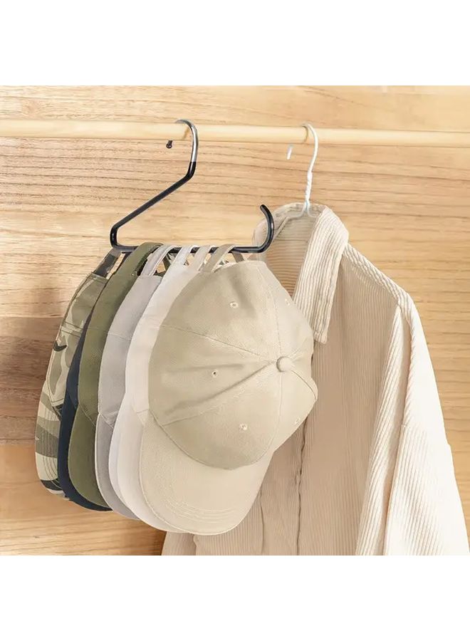 Dark Green Metal and Plastic Baseball Cap Hanger Holds 20 Hats Space Saving Design - Image 3