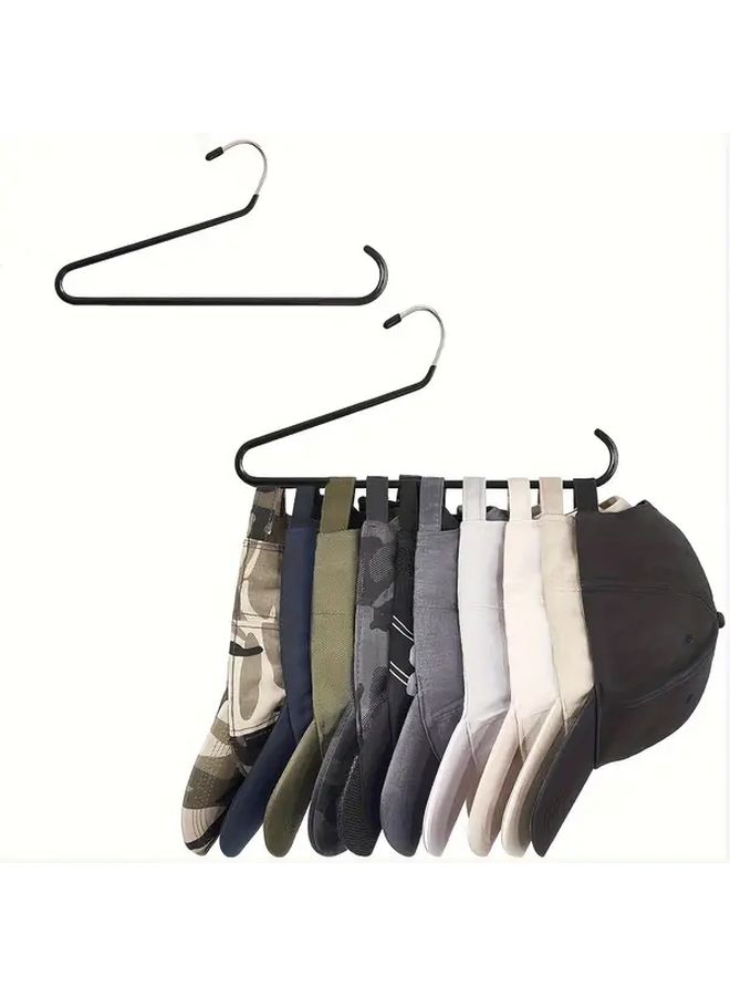 Dark Green Metal and Plastic Baseball Cap Hanger Holds 20 Hats Space Saving Design - Image 1