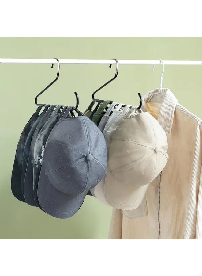 Dark Green Metal and Plastic Baseball Cap Hanger Holds 20 Hats Space Saving Design - Image 2