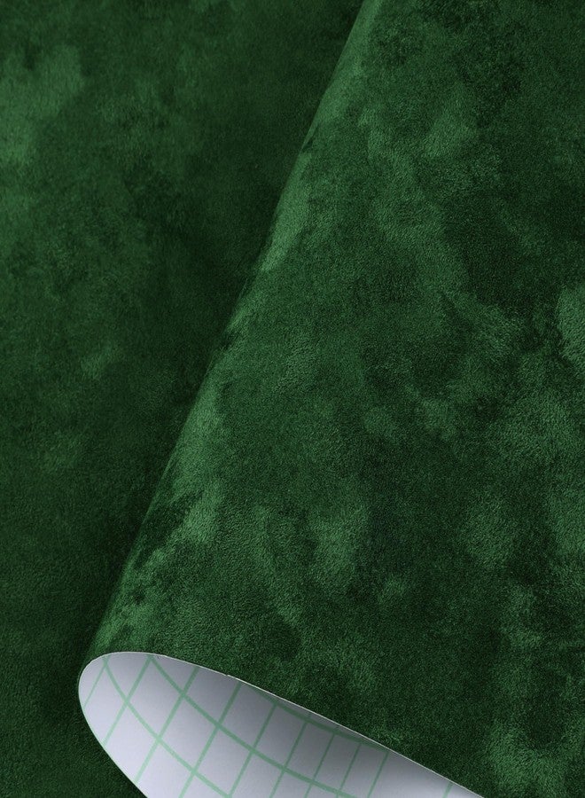 Decotalk 2ft x 10ft Felt Adhesive Sheet Velvet Drawer Liner - Green Shelf Liners Self Adhesive Velvets Drawer Liners Jewelry Box Lining Fabric Felt Lining Velvet Contact Paper Green Felts Shelf Liner - Image 1