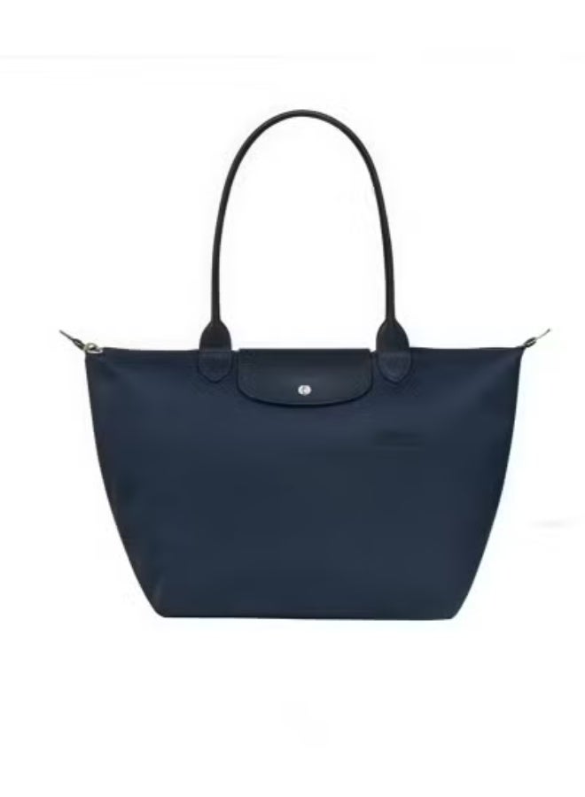 Longchamp Women's Classic Fashion Versatile Medium Handbag Shopping Bag Shoulder Bag Handbag Eco-friendly Ocean Blue - Image 2