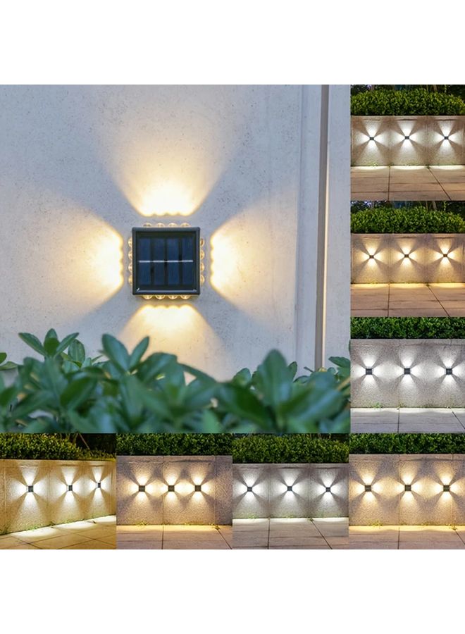 16 LED Solar Wall Light Warm Color Outdoor Landscape Garden Decoration - Image 2