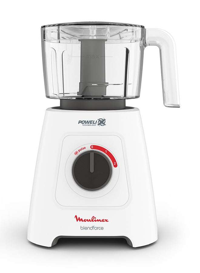 MOULINEX Blendforce 2 POWELIX blender | 1.75L | 600 W | Smart Lock | Up to 3 minutes of continuous blending on any of the three speeds | Grinder | Ice crush function | Air Cooling System | including XL Chopper 500 ML | 1.75 L 600 W LM42X127 White - Image 2