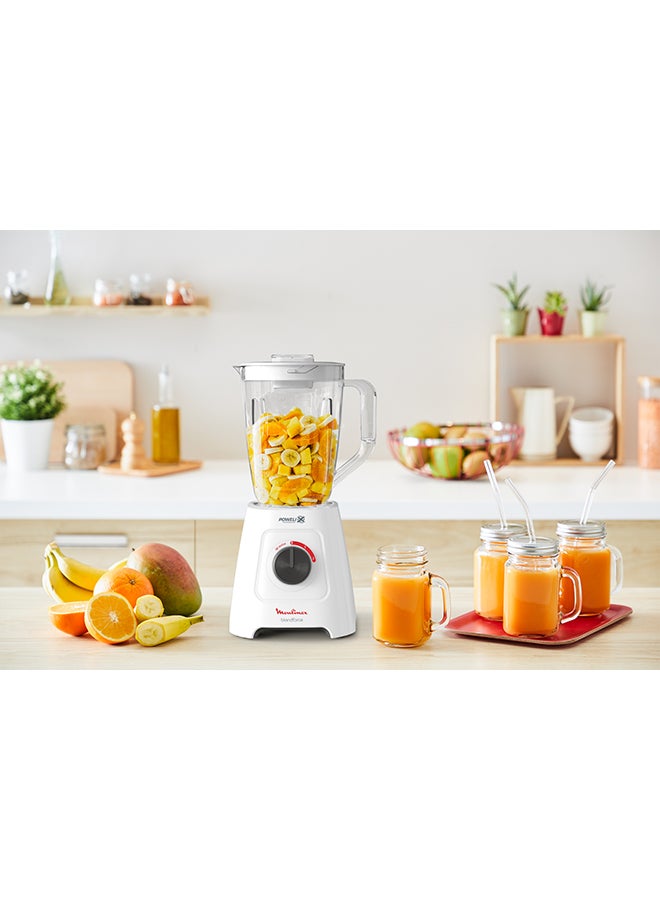 MOULINEX Blendforce 2 POWELIX blender | 1.75L | 600 W | Smart Lock | Up to 3 minutes of continuous blending on any of the three speeds | Grinder | Ice crush function | Air Cooling System | including XL Chopper 500 ML | 1.75 L 600 W LM42X127 White - Image 4