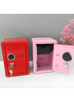 Generic A Generation Of Mini Metal Safe Creative Savings Tank Key Safe Decoration Manufacturers Large-Color:18cm Blue-Dimensions:18cm Coin  - Image 3