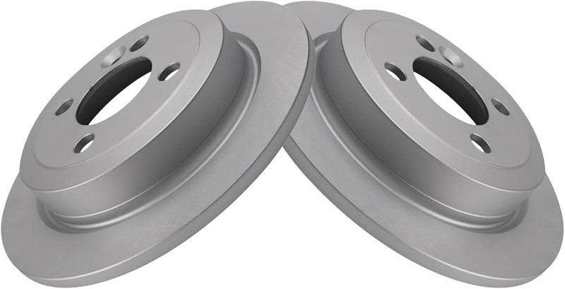 TRQ Rear Brake Rotors Set Solid Premium G-Coated Compatible with 2006-2015 Mini Cooper - Image 3