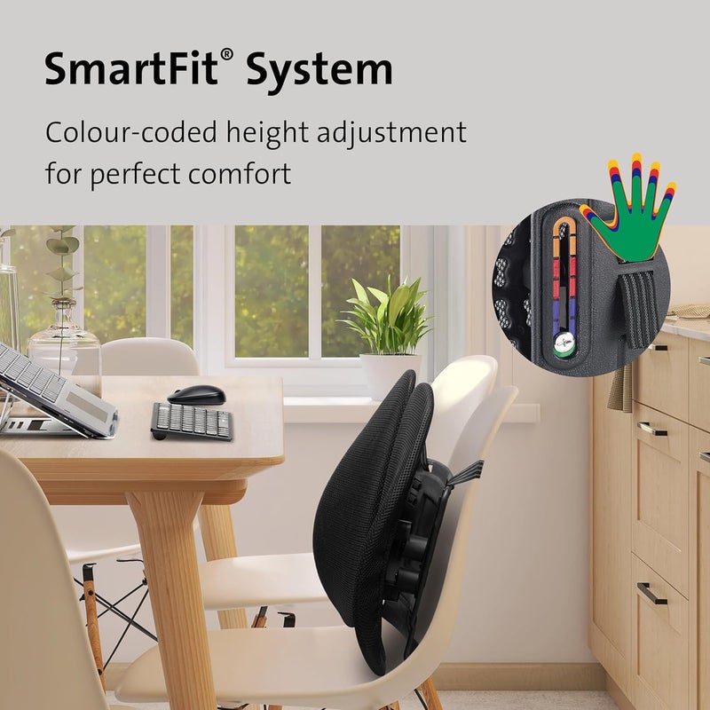 KEYOZA Lumbar Support Pillow Back Support Pillow Ergonomic Back Chair Pillow Desk Chair Back Cushion for Office Chair Low Back Pain Relief Black - Image 2