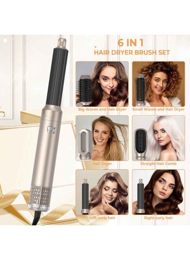 Air Brush Hair Styler, Airbrush 6 in 1 Multi Styler with Hair Dryer Brush, Air Curler, Airbrush Hair Styler for Hair Styling, Airstyler for Women Dry, Volume, Curl, and Smooth - Image 2