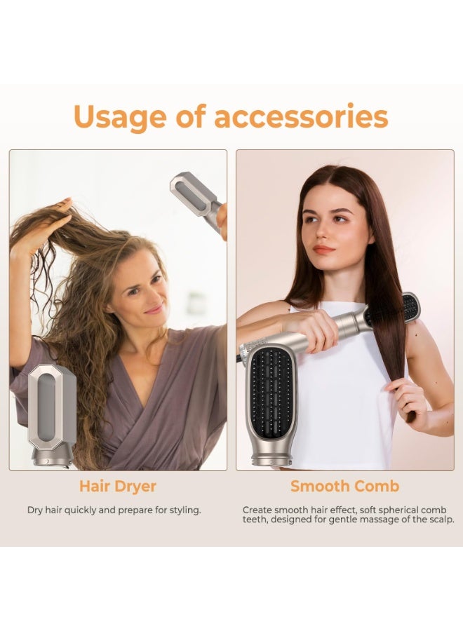 Air Brush Hair Styler, Airbrush 6 in 1 Multi Styler with Hair Dryer Brush, Air Curler, Airbrush Hair Styler for Hair Styling, Airstyler for Women Dry, Volume, Curl, and Smooth - Image 4