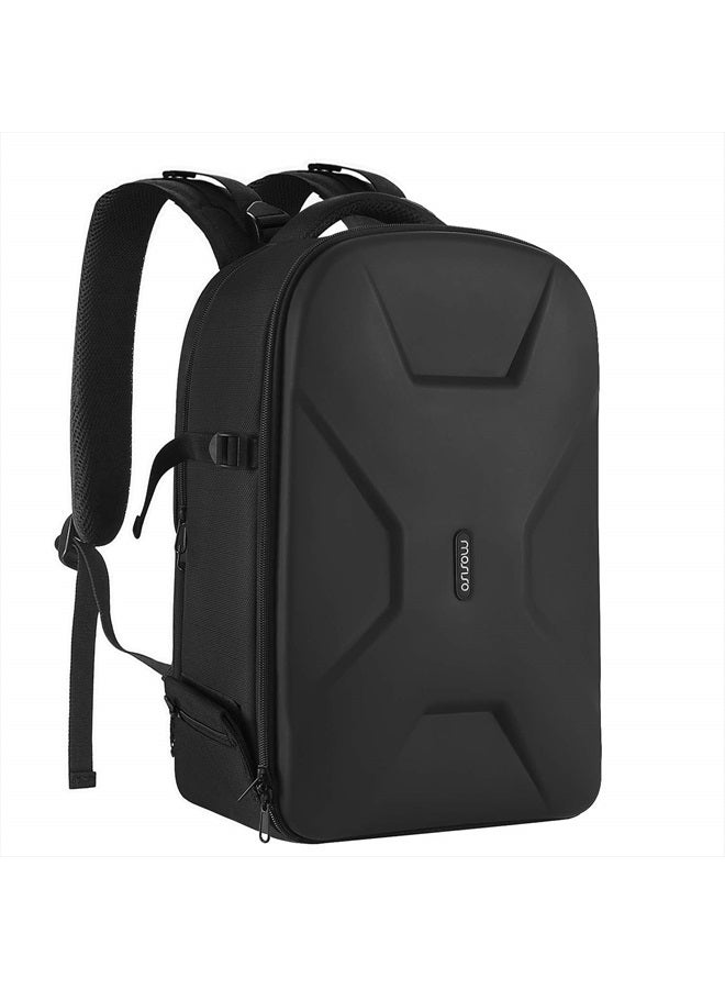 Mosiso Camera Backpack, DSLR/SLR/Mirrorless Photography Camera Bag 15-16 inch Waterproof Hardshell Case with Tripod Holder&Laptop Compartment Compatible with Canon/Nikon/Sony, Black - Image 1