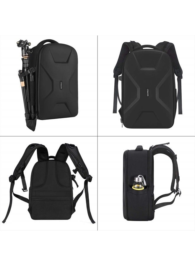 Mosiso Camera Backpack, DSLR/SLR/Mirrorless Photography Camera Bag 15-16 inch Waterproof Hardshell Case with Tripod Holder&Laptop Compartment Compatible with Canon/Nikon/Sony, Black - Image 5