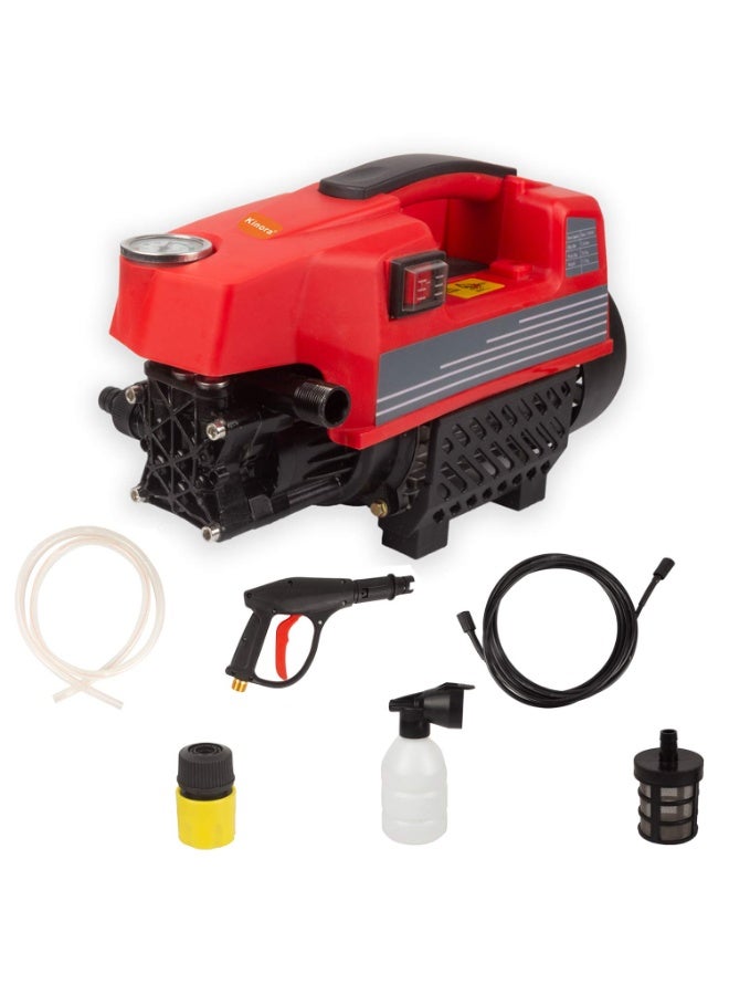 BlueFire High Pressure Washer 1800W Copper Winding Motor | Self-Suction Car Washer with Induction Motor | 9~12 Bar Silent Operation | Portable Jet Cleaner for Cars, Bikes, Home & Garden | Multi-Nozzle Quick Connect System | Low Noise & Maintenance-Free Power Cleaning Machine - Image 1