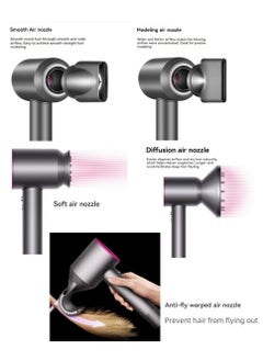 DOSCHER 1600W Supersonic Hair Dryer Professonal Ionic Blow dryers Thermo-Control Hairdryer Fast Drying Low Noise 1600W  - Image 3