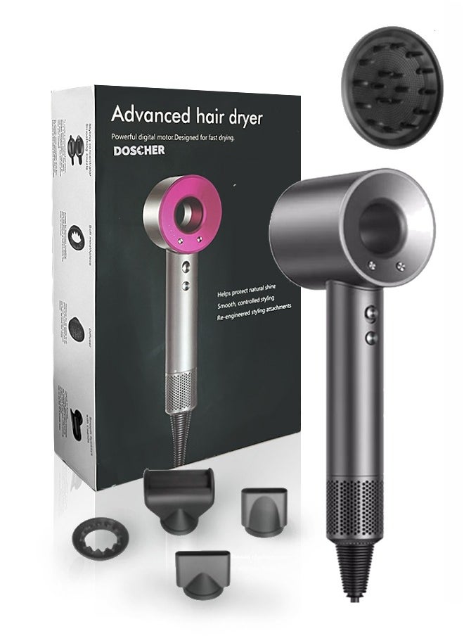 DOSCHER - 1600W Supersonic Hair Dryer Professonal Ionic Blow dryers Thermo-Control Hairdryer Fast Drying Low Noise 1600W - Image 1