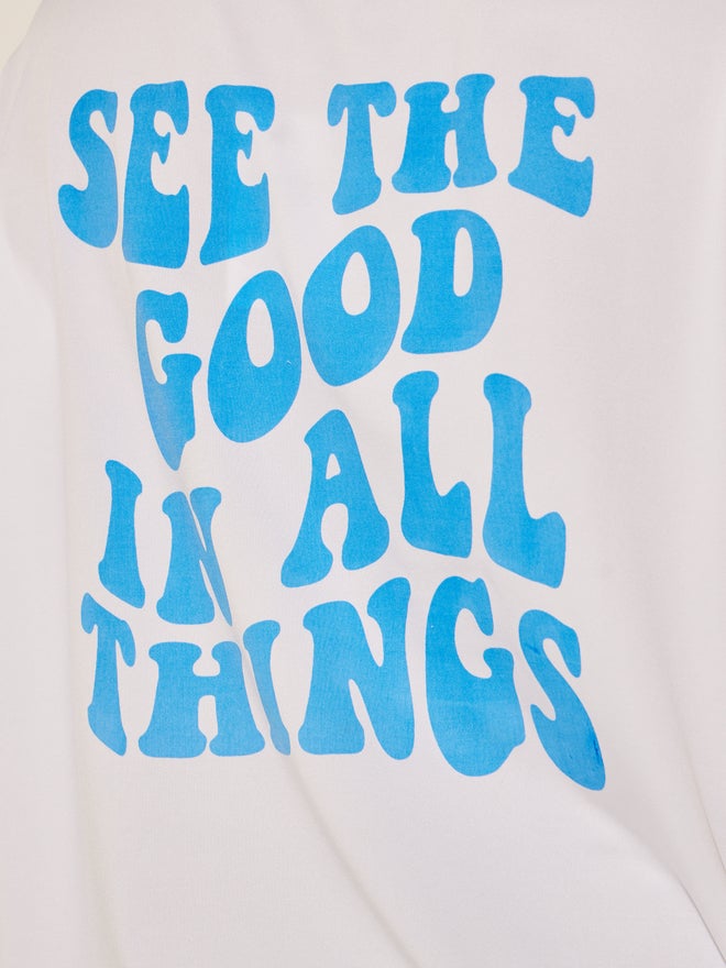 Take Two Take Two Round Neck Slogan Print T-Shirt  - Image 4