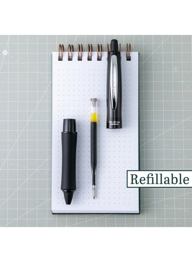 بايلوت قلم حبر جاف دكتور جريب فول بلاك من بايلوت، قابل لإعادة التعبئة والسحب، متوسط الرأس، حبر أسود، قلم واحد (36193) - Image 3