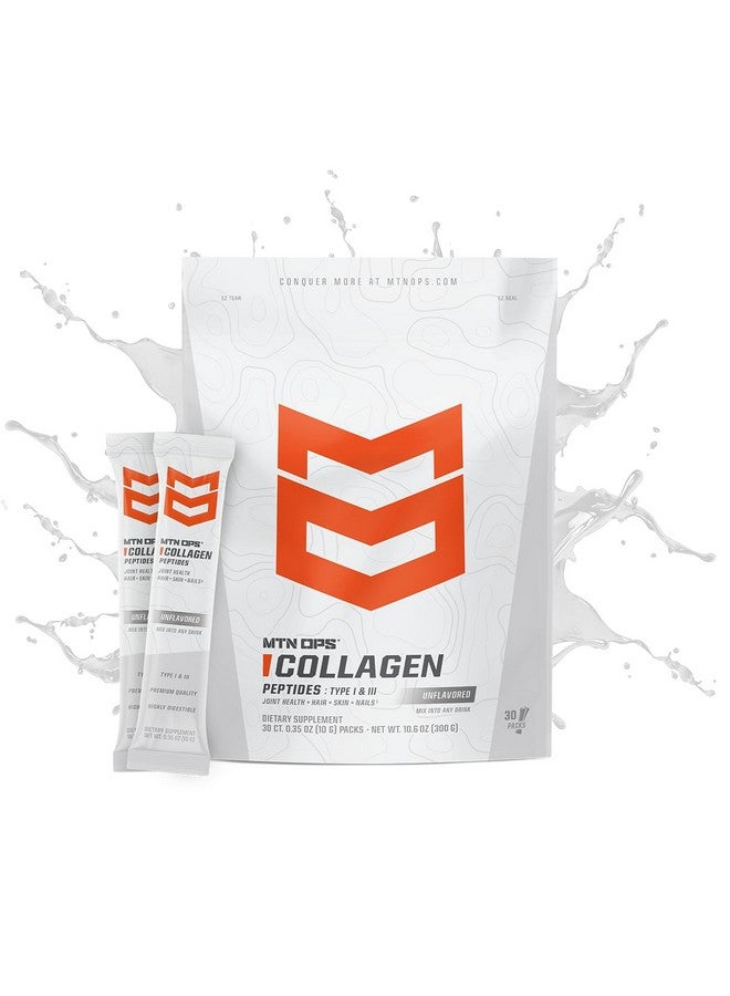 MTN OPS MTN OPS Collagen Protein Powder On-The-Go Packs, 30 Packs per Bag of Unflavored, Highly Digestible Protein with 9g of Protein per Serving  - Image 1