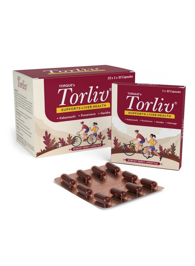 Torque Torliv Ayurvedic Liver Detox Capsules | Supplement For Fatty Liver |Helps To Manage Jaundice, Weak Liver Functions, Indigestion, Constipation 10 Capsules  - Image 2