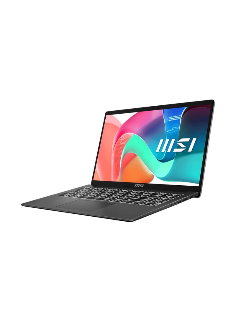 MSI LAPTOP MSI Modern15 ( 9S7-15S121-492 ) F13MG-492XEG CPU i3-1315U RAM 8GB DDR4 HDD 512GB NVMe PCIe SSD Gen4x4 VGA Intel UHD Graphi 15.6 FHD (1920*1080) 60Hz IPS DOS Platinum Gray) Platinum Gray - Image 1