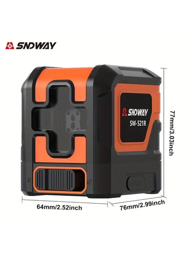 عبر مستوى الضوء الأحمر ليزر خط مزدوج خارجي مع تسوية تلقائية بطارية 1400 مللي أمبير نوع C - Image 4