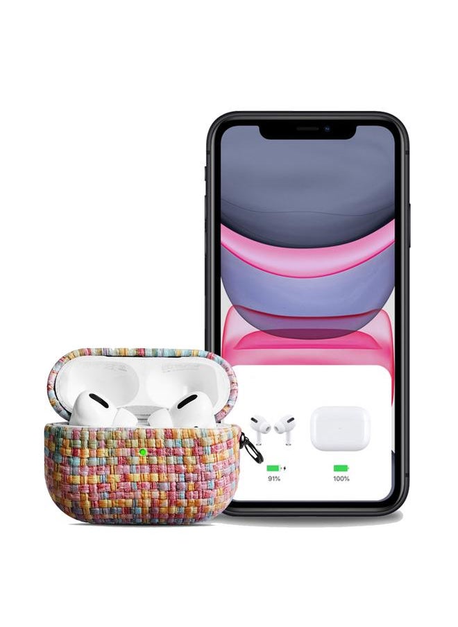 erorex - Case For AirPods 3 Weave Texture PU Shockproof Earphone Protective Case with Hook - Image 1