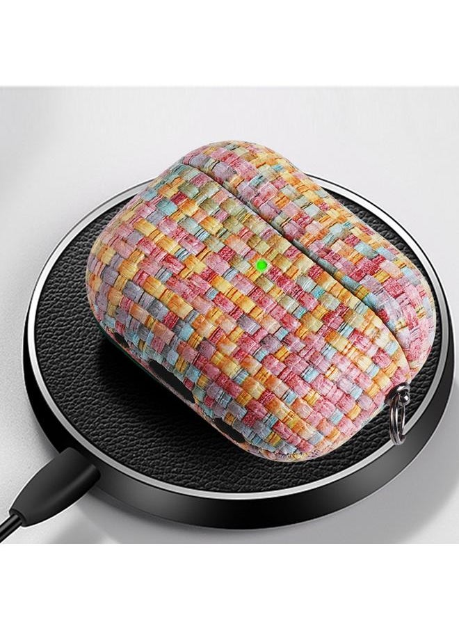 erorex - Case For AirPods 3 Weave Texture PU Shockproof Earphone Protective Case with Hook - Image 1