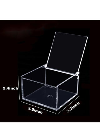 Acrylic Storage Box with Hinged Lids, 2 Pcs Mult-Purpose Box Square Stackable, Transparent Display Cube Storage Organizer for Office, Wedding, Birthday Jewelry, Cake, Candy (80x80x60mm) - pzsku/Z56168C95E3FD85277A8CZ/45/_/1722183647/68988681-c9e0-4f07-ab36-e657df6e890c