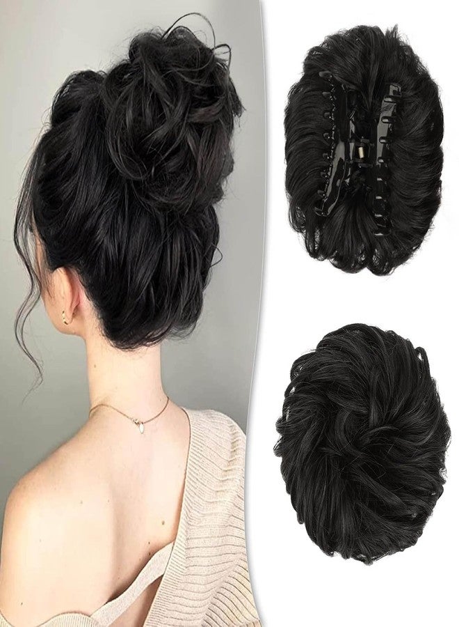 كوراتيد كارت قطعة شعر على شكل كعكة فوضوية بمشبك من Curated Cart، وصلة شعر طبيعية المظهر للنساء والفتيات، سهلة الارتداء، تمنح الشعر كثافةً، قطعة شعر خفيفة الوزن من الألياف الصناعية لجميع المناسبات، تسريحة شعر أنيقة مرفوعة - Image 1