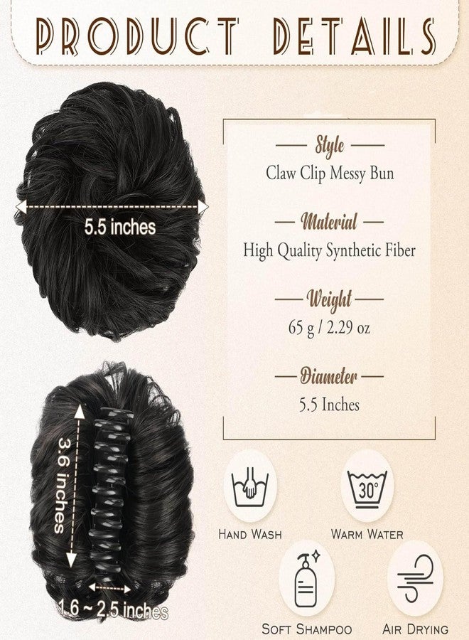 كوراتيد كارت قطعة شعر على شكل كعكة فوضوية بمشبك من Curated Cart، وصلة شعر طبيعية المظهر للنساء والفتيات، سهلة الارتداء، تمنح الشعر كثافةً، قطعة شعر خفيفة الوزن من الألياف الصناعية لجميع المناسبات، تسريحة شعر أنيقة مرفوعة - Image 3