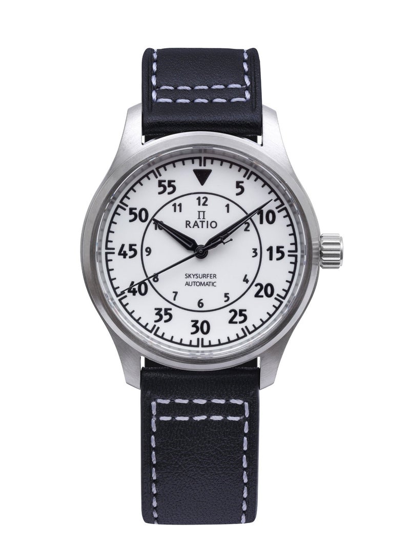 Ratio Skysurfer Pilot Full Luminous Dial Leather Automatic RTS324 200M Men's Watch - Image 1