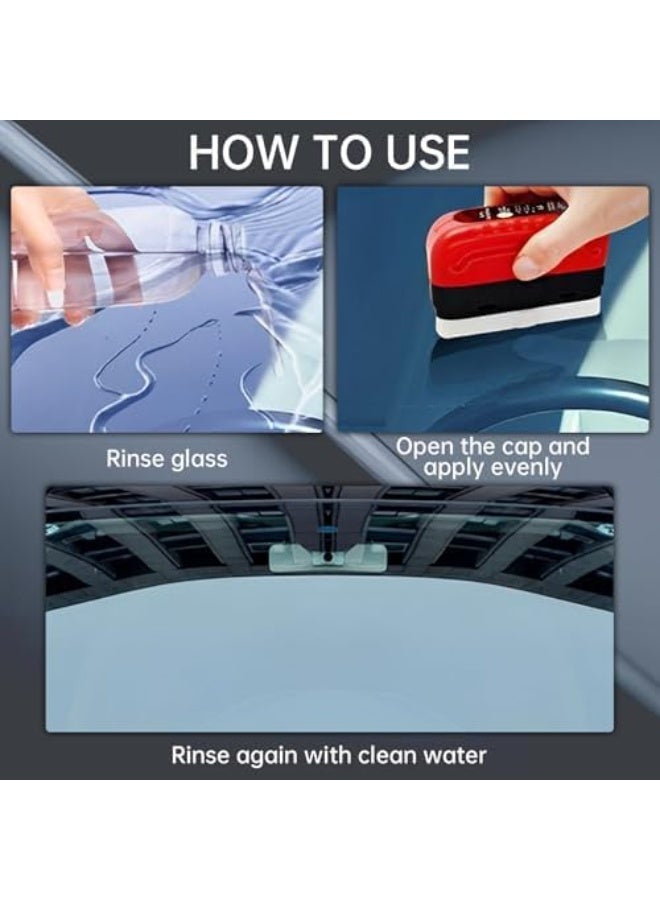 Automotive Oil Film Cleaning Brush – Car Windshield Oil Film Remover, Anti-Rain & Anti-Fog Glass Cleaning Tool for Clear Windshield & Windows - Image 2