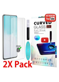 Pack Of 2 Huawei Honor Full Glue UV Tempered Glass Screen Protector – Curved Design with Fingerprint Unlock Compatibility
