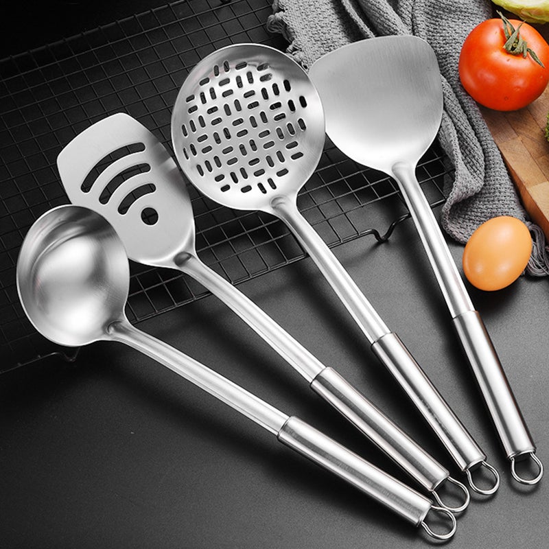 🍳 ملاعق متينة ومغرفة مثقبة لأدوات المطبخ الأساسية للاستخدام اليومي - Image 5