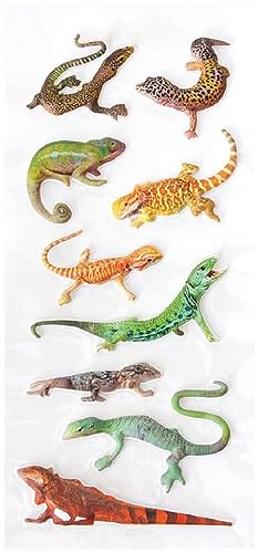 Playhouse Soft Puffy 9piece Sticker Sheet Sheet for Crafts Trading Collecting Leapin Lizards 1 Pack - Image 1