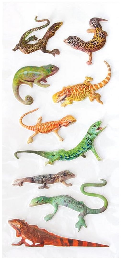 Playhouse Soft Puffy 9piece Sticker Sheet Sheet for Crafts Trading Collecting Leapin Lizards 1 Pack - Image 2