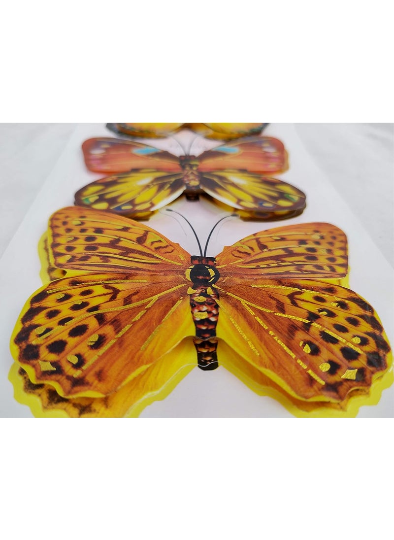 DEV POOJA STORE DEV POOJA STORE Butterfly Multicolor Switch Board Decor Stickers Wall Desk Mirror Room Decoration Item 4 Piece Pack  - Image 2