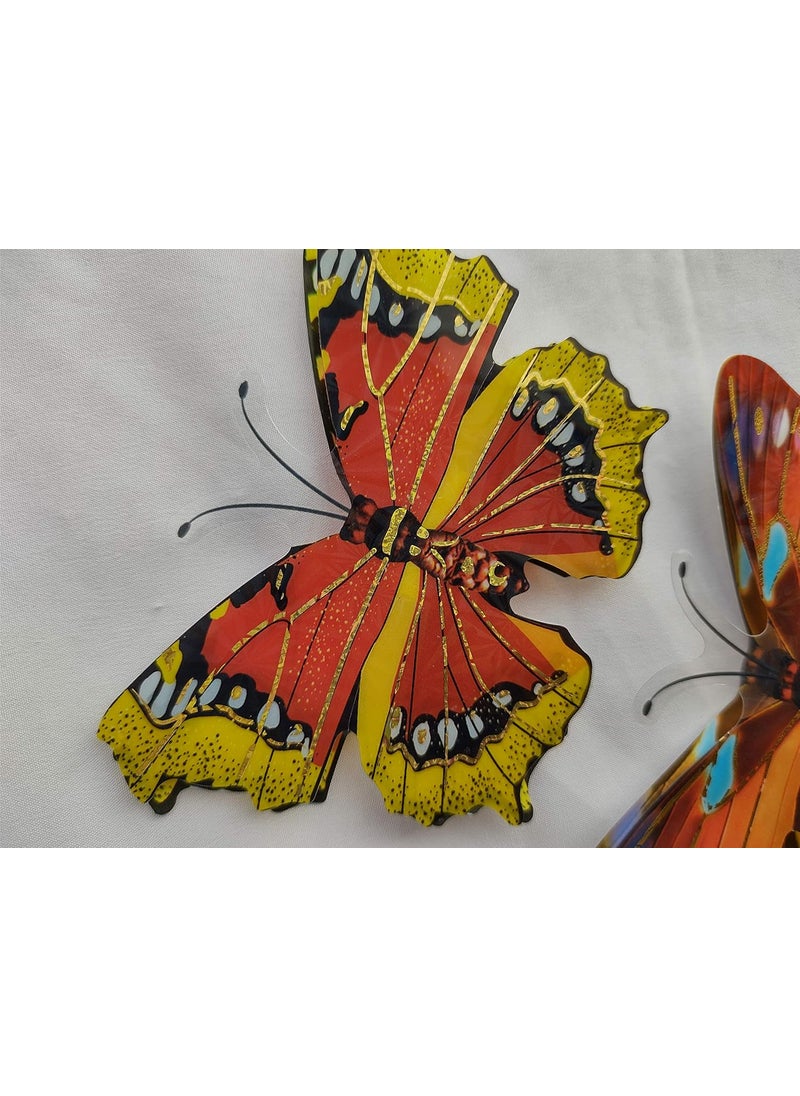 DEV POOJA STORE DEV POOJA STORE Butterfly Multicolor Switch Board Decor Stickers Wall Desk Mirror Room Decoration Item 4 Piece Pack  - Image 4
