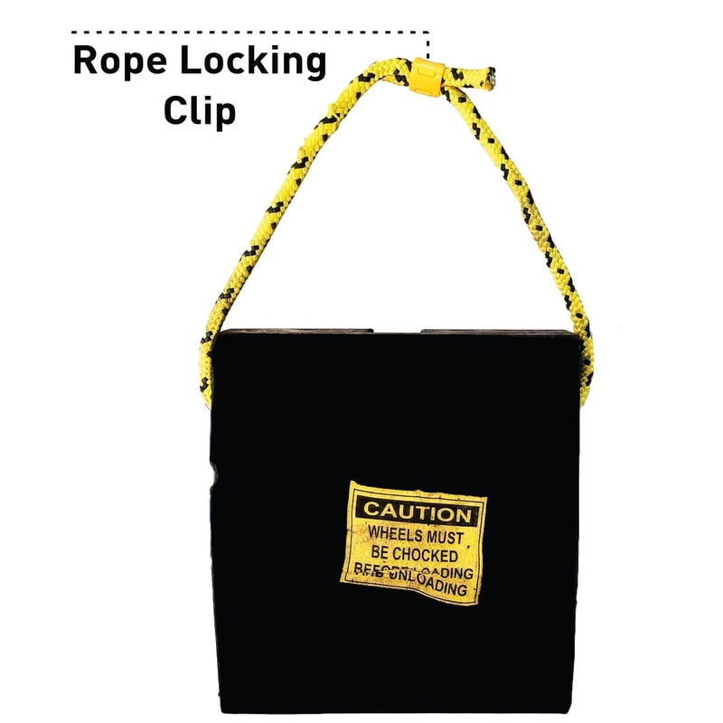 Being Safe - Solid Rubber Wheel Chock/Wheel Stopper With Handle - Best Tire Block - Truck (Black) - 6 Kgs - Heavy Duty Wheel Chock - Image 2