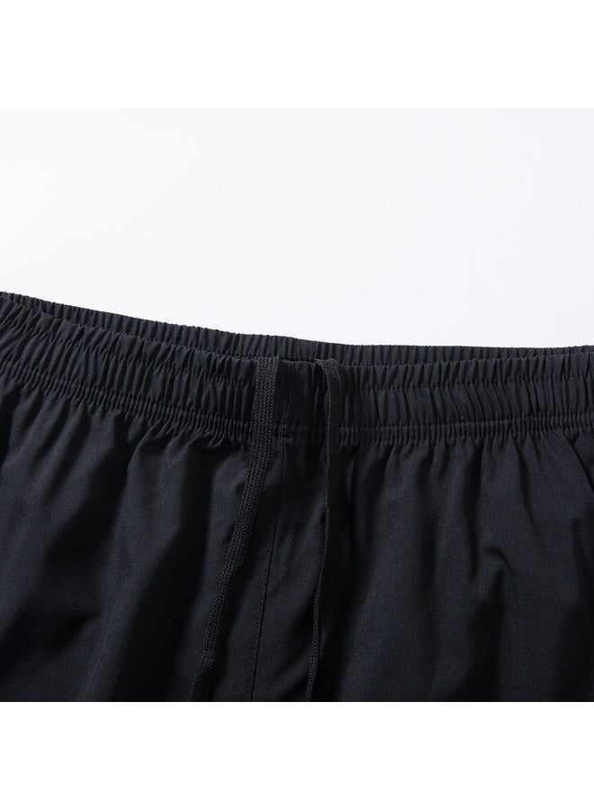 Men's breathable quick-dry shorts with an elastic waistband and drawstring, featuring zip pockets and reflective strips, suitable for gym, sports, outdoor activities, and casual daily wear, lightweight and breathable. - Image 3