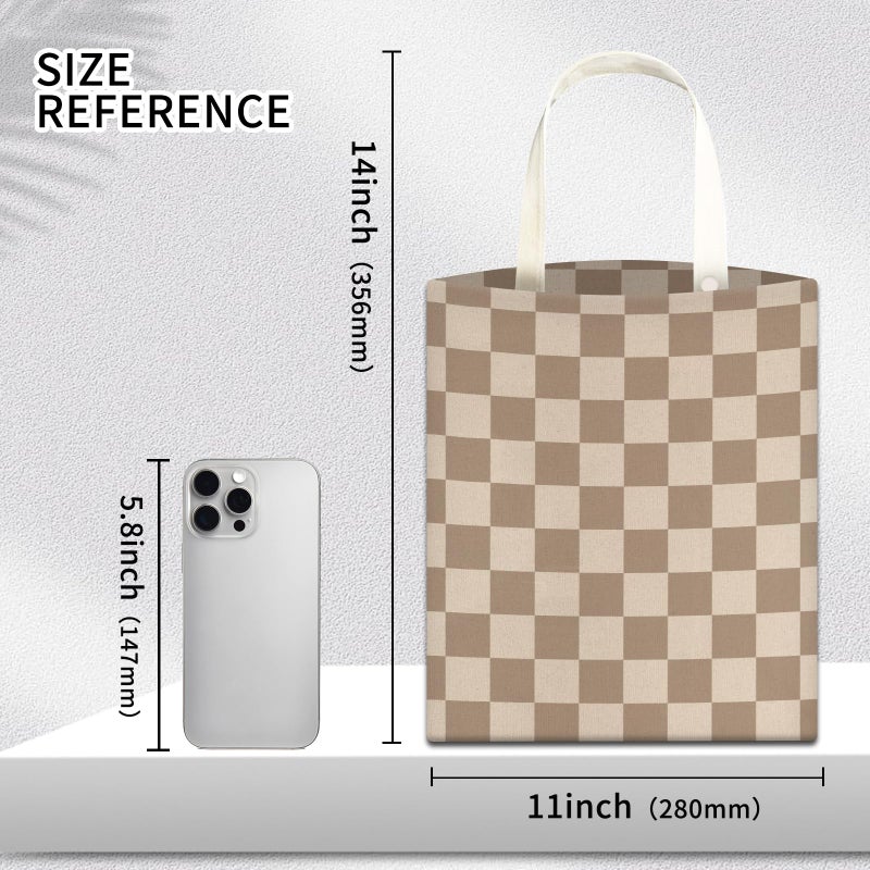 AUEKLLW Car Trash Can, Hanging Garbage Bin for Men and Women, Cute Car Organizer and Storage Bag, Canvas Vehicle Trash Can Bag Easy-to-Install Cute Checkboard - Image 5