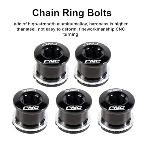 Chooee Double Chainring Bolts,M8 Steel Chain Ring Bolts Set Black - Image 4
