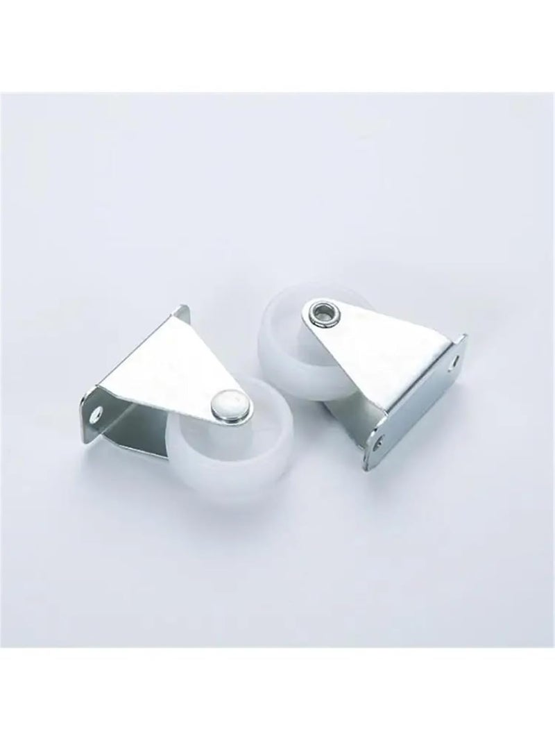White 1 25 Inch Furniture Directional Wheels 4Pcs Industrial Silent PP Flat Plate Feet - Image 5