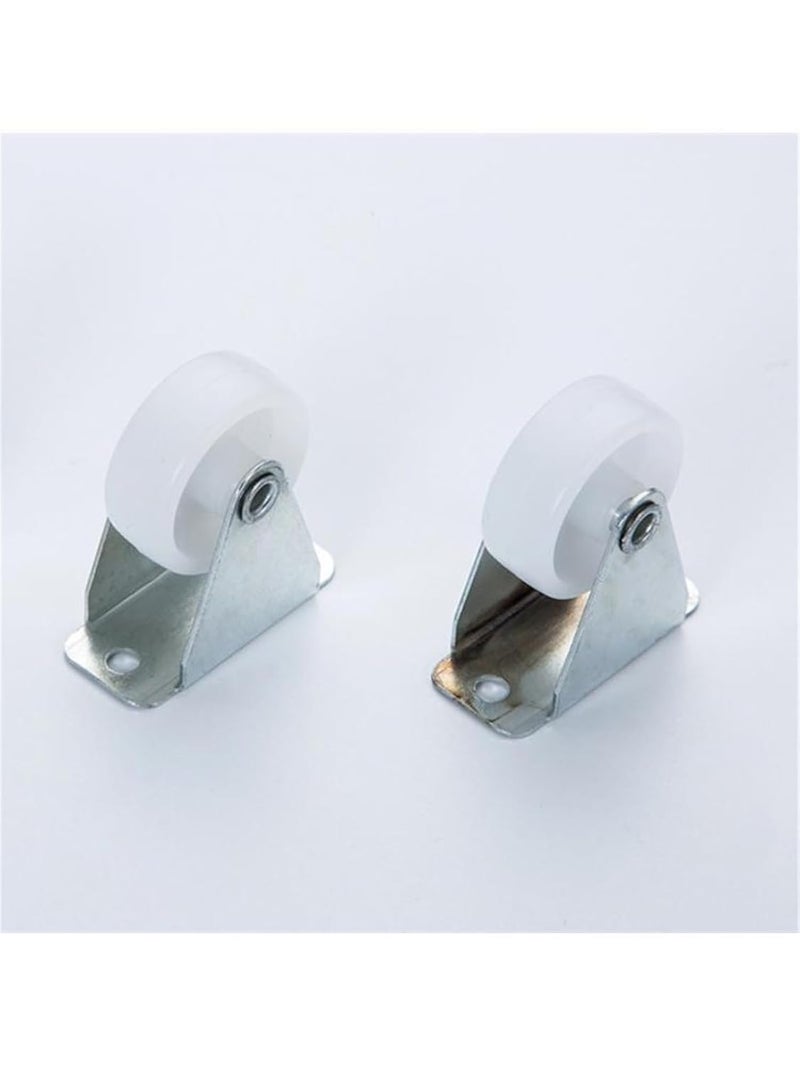 White 1 25 Inch Furniture Directional Wheels 4Pcs Industrial Silent PP Flat Plate Feet - Image 4