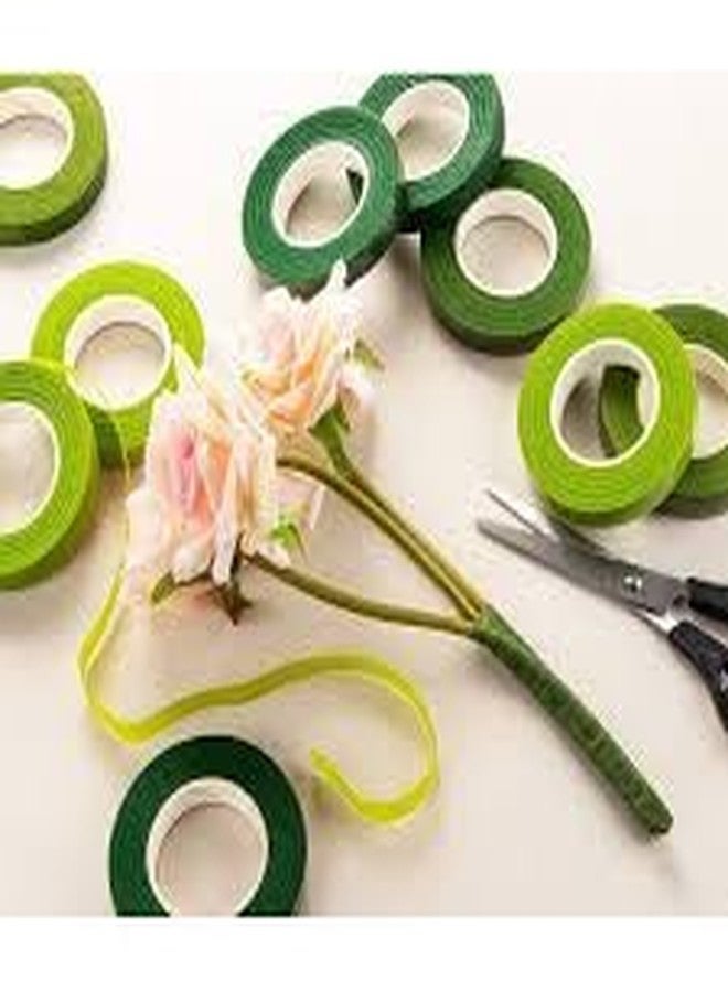 3A FEATURETAIL Floral Paper Tape, Professional Florist Stem Wrap 1/2 Inch Bouquet Tape for Stem Wrap | DIY Crafts (4pc Set, Light Green) - Image 4
